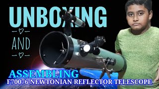 F70076 Newtonian Reflector Telescope Step By Step Unboxing and Assembling  70076 Telescope [upl. by Constantino826]