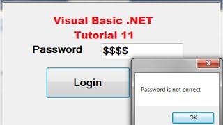 Visual Basic NET Tutorial 11  How To Make A Simple Login Form In Visual Basic [upl. by Ecilegna]