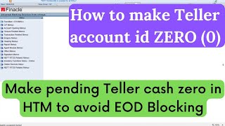 Teller cash transfer to vault account  How to make teller cash zero [upl. by Adnohser]