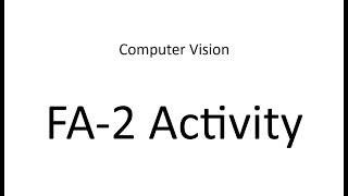 PRN  121B1B228  CV FA2 Activity Explaination [upl. by Asiuol]