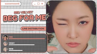 Line Distribution Red Velvet 레드벨벳  Beg For Me [upl. by Juditha]