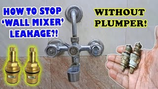 DIY Tap Repair  How to Stop Dripping Water from Wall Mounted Mixer in Bathroom [upl. by Ailev204]