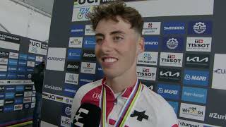 Jan Christen  Interview at the finish  World Championships ITT U23 Zürich 2024 [upl. by Soisanahta821]