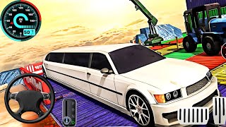 Extreme Car Tracks Stunts  Impossible Limo Driving Simulator 3D  Android Gameplay [upl. by Odawa]