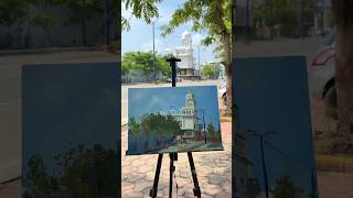 Live outdoor painting art painting lavinagar artwork acrylicpainting indore lavinagar [upl. by Neelsaj655]