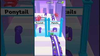 Pigtails Vs ponytail hair style 😻 princess dress  wig run level67 shorts gaming [upl. by Rimahs]