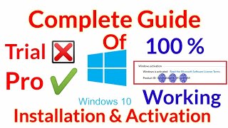 How To Install Windows 10  Activate Windows 10  Without Key  Full Guide [upl. by Trumaine]