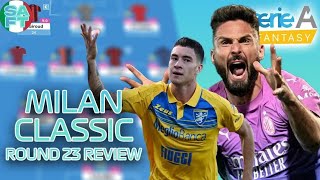 Serie A Fantasy  Gameweek 23 Review [upl. by Meela]