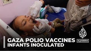 First children in Gaza given polio vaccines a day before planned UN rollout [upl. by Tripp253]