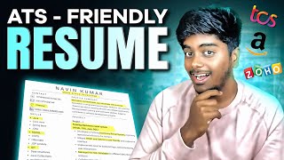 How to make a PERFECT RESUME in 10 Minutes 🤯  resume format for freshers tamil [upl. by Malka470]