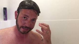 Hair Replacement Mens Hair System Review In The Shower [upl. by Donielle]