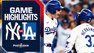 Yankees vs Dodgers World Series Game 2 Highlights 102624  MLB Highlights [upl. by Muscolo]