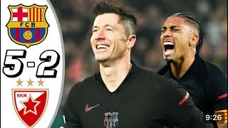 BARCELONA VS ÉTOILE ROUGE 52  HIGHLIGHTS amp EXTENDED GOALS  UEFA CHAMPIONS LEAGUE 2024 [upl. by Caiaphas429]