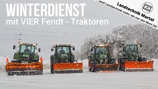 Winterdienst mit VIER FENDT  Traktoren  Landtechnik Murtal [upl. by Einnok325]