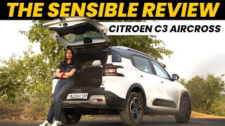 Citroen C3 Aircross 7 Seater Rear Seat amp Boot Space Review  Can 7 People Sit  The Sensible Review [upl. by Aihtniroc903]