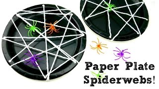 How To Make Paper Plate Spiderwebs [upl. by Nonnaer]