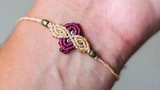 Pulsera de hilos facil y rapida  tutorial macrame macrame bracelet easy [upl. by Thad]