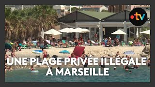 Loi littoral  un établissement privé illégal sur la plage du Prado à Marseille [upl. by Amorette]