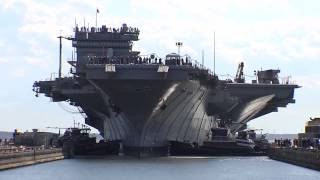 USS Enterprise enters dry dock [upl. by Newg]