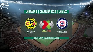 América vs Cruz Azul  Jornada 8 LIGA BBVA MX  Clausura 2024 FIFA22 [upl. by Eissej]