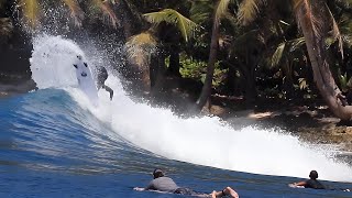 Fins FREE at The Longest Right Point Break in The MENTS  Ian Crane  Burgerworld [upl. by Reger]