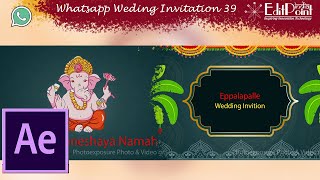 Aftereffects  00039  WEDAEI039  Wedding Invitations  Multi Language  EditPointIndia [upl. by Giustino175]