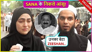 Sana Khan BREAKS DOWN In Tears Mufti Anas Worried For Baba Siddiques Family [upl. by Nemhauser596]