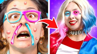 FROM NERD TO SUPERHERO IN THE REAL LIFE  CRAZY SUPERHEROES MAKEOVER BY CRAFTY HACKS PLUS [upl. by Rodrich]