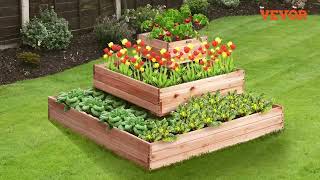 VEVOR Wooden Garden Bed Planter Box  Grow Veggies Herbs amp Flowers Effortlessly [upl. by Ethelinda]