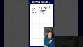 Alle Zahlen von 1 bis 100 addieren  schnell und easy 😍 mathe abi maths [upl. by Yeltnarb]