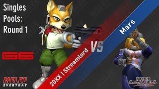 Genesis 6  20XX  Streamlord Fox vs Mars Sheik  SSBM  Singles Pools [upl. by Corso311]