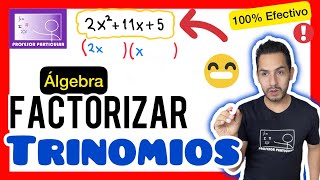 ✅​Factorizar TRINOMIO ax2bxc 𝘼𝙥𝙧𝙚𝙣𝙙𝙚 𝙘𝙤𝙣 𝙡𝙖 𝙢𝙚𝙟𝙤𝙧 𝙚𝙭𝙥𝙡𝙞𝙘𝙖𝙘𝙞ó𝙣 😎​🫵​💯​  ÁlgebraFactorización [upl. by Ahcsap]