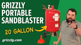 Grizzly 20 Gallon Portable Sandblaster Product Review [upl. by Ilbert]