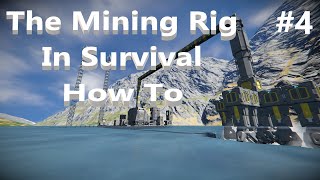 Space Engineers E4  How To Build The Best And Easiest Mining Rig Tutorial [upl. by Loris]