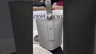 Unboxing LOEWE Pebble Mini Leather Bucket Bag In Grey freefire bestbag luxurybags [upl. by Enilekcaj359]