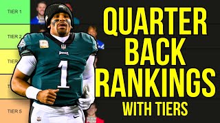 Top 12 Quarterback Rankings amp Tiers  2024 Fantasy Football [upl. by Anelas]