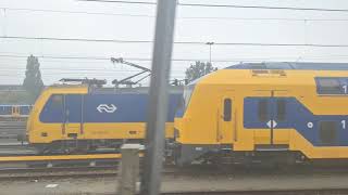 Treinen op de opstel bij Rotterdam Centraal met Belgische Eurocity Direct op de opstel [upl. by Ecraep895]