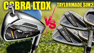 TaylorMade SIM2 Max Irons vs Cobra LTDx Golf Irons  HeadtoHead Review 2024 [upl. by Loux]