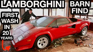 First Wash in 20 Years Lamborghini Countach Most Disgusting Super Car Disaster Detail [upl. by Uria]