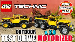 LEGO Technic 42122 Jeep Wrangler Motorized Ver 20 Outdoor Test Drive [upl. by Fenner]