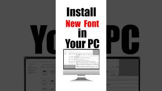 How to Install New Font In Your PC How to Install New Font In Window 10  shorts tricks [upl. by Aurelius]