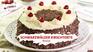 Schwarzwälder Kirschtorte  Rezept Schritt für Schritt [upl. by Acitel634]