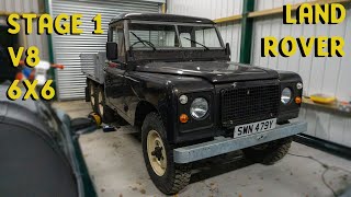 Land Rover Series III Stage 1 V8 6x6 in the workshop [upl. by Ynneh]