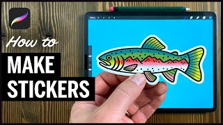 How to make STICKERS Procreate  Full Process [upl. by Atiuqram688]