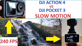 DJI Osmo Action 4 vs DJI Osmo Pocket 3  Slow motion comparison video [upl. by Nuavahs589]