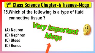 Tissues Class 9 MCQs Questions with Answers  Tissues MCQ Class 9 Science Chapter 6 [upl. by Guglielmo]