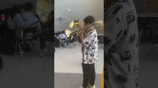 Bass Trombone vs Euphonium Blast Contest lowbrass shorts band [upl. by Notneuq]