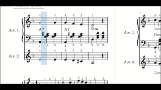 Tumbalalaika טום־באַלאַלײַקע  sheet music for accordion beginner duet [upl. by Oirogerg]