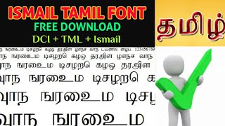 How to download and install Ismail tamil font [upl. by Ytisahcal]