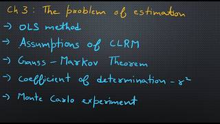 Chapter 3 14 the problem of estimation  OLS  Econometrics  Gujarati [upl. by Alhak782]